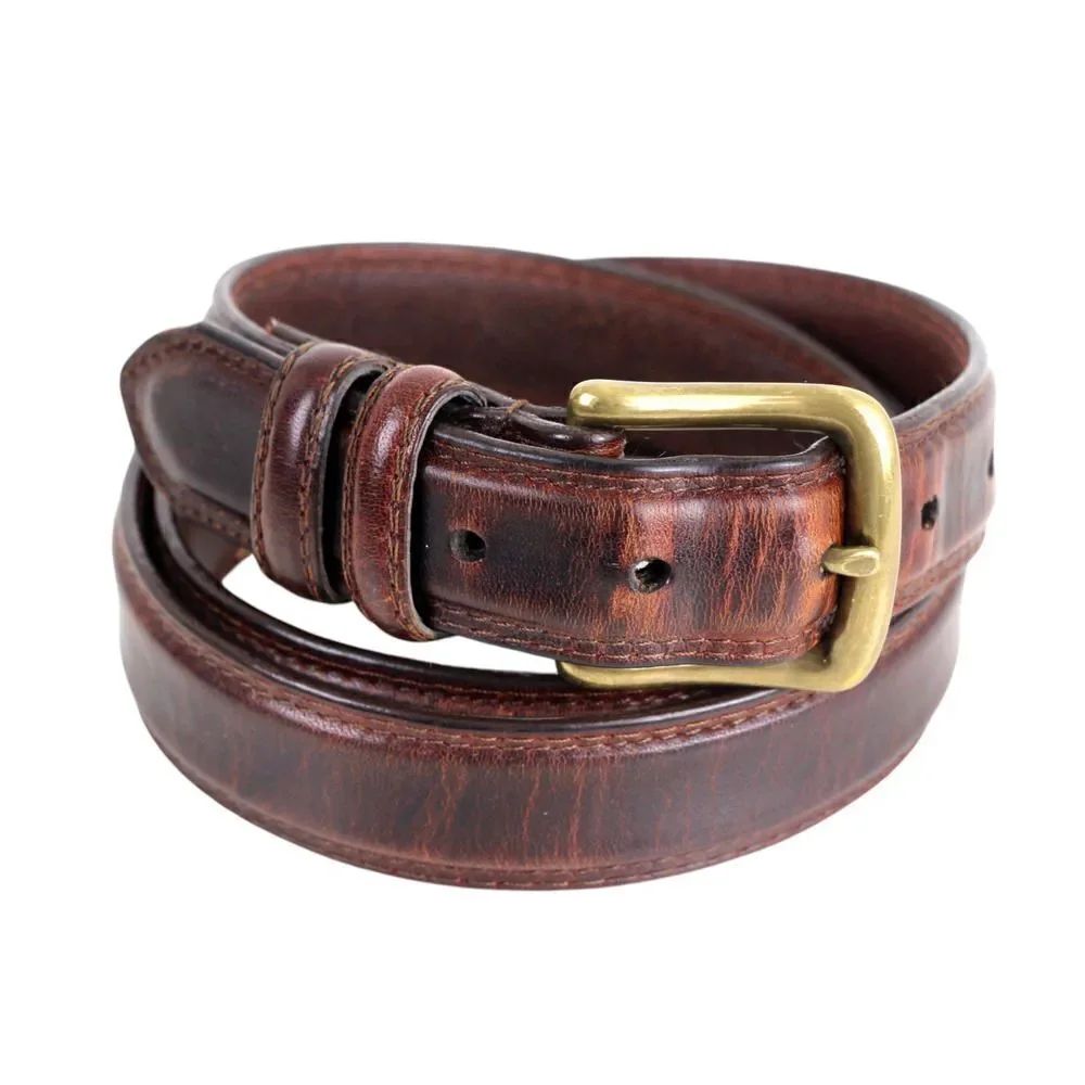 CLASSIC OIL TANNED BROWN REAL LEATHER 1 1/8